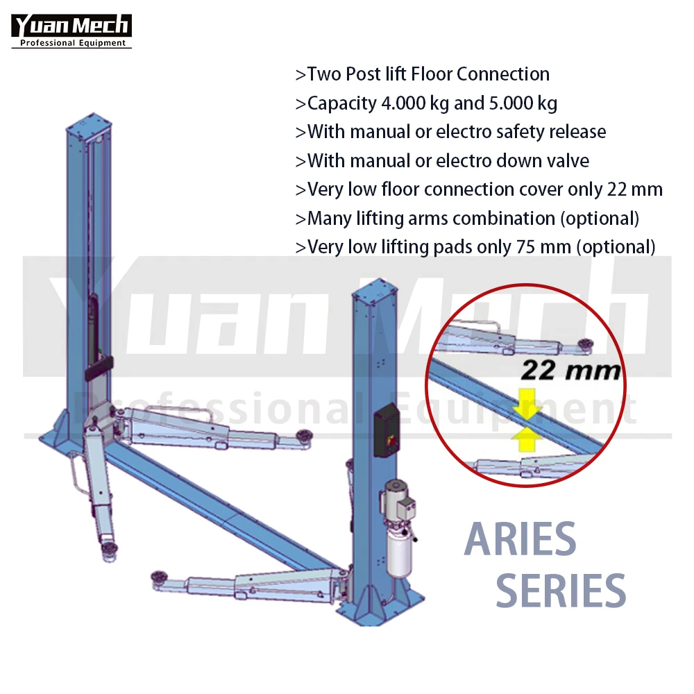 Italy Technology and Patent Car Wash Lifter Jack  Lift Hydraulic 2 Post Lift for Car Used