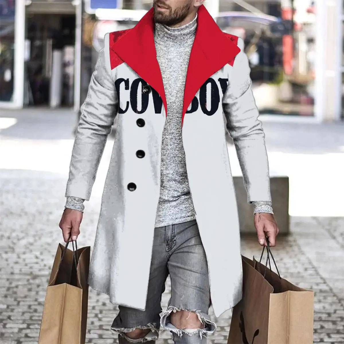 Hot Style Keep Warm Long Single Button Men's Coat For Winter Fall_voghion.com
