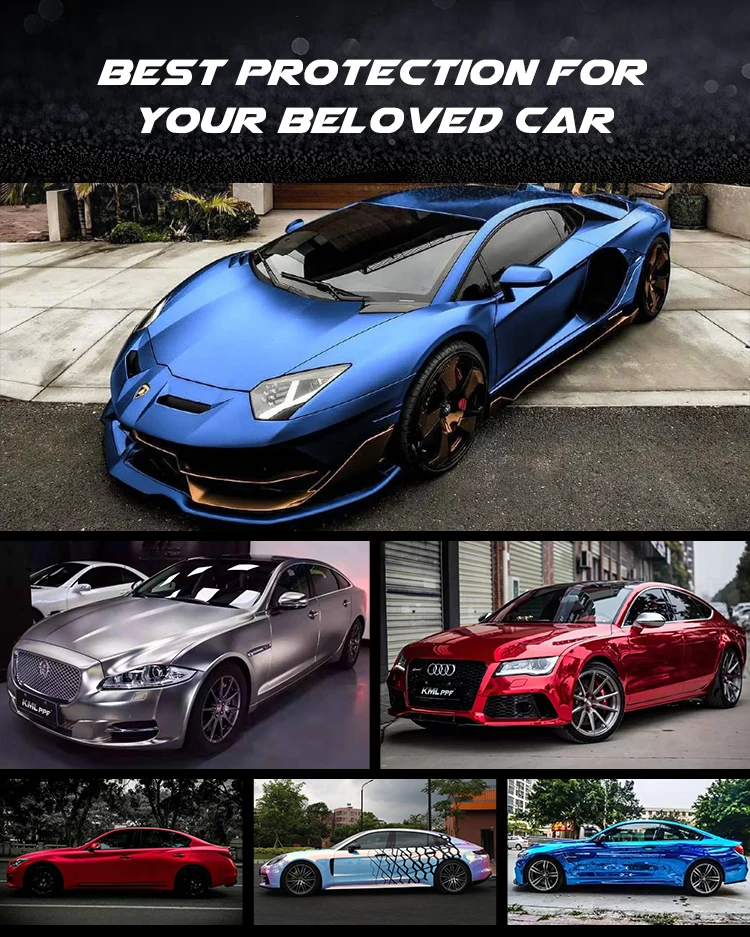 High Gloss Color Automotive Wrap Film Vinyl Car Wrap Film Ax Car Films