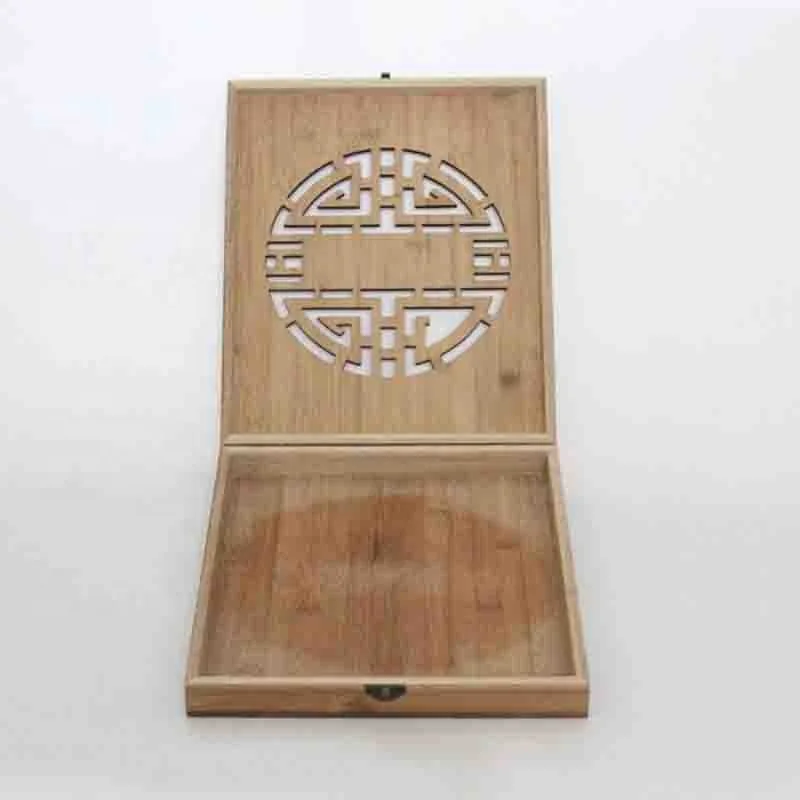 В китайском стиле бамбуковая деревянная Подарочная коробка для чая прямоугольная многофункциональная лазерная резная полая верхняя крышка напитков включая чай