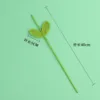 Tige de fleur double feuille - 40 cm