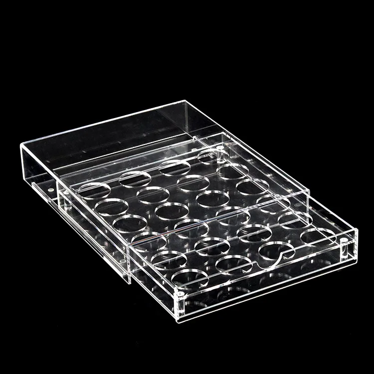 Boîte De Rangement Capsules Café Acrylique Transparent Avec Couvercle - Organisateur Anti-Poussière Multifonction Pour Bureau, Maquillage Et Éponges