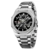 Silver case-black dial