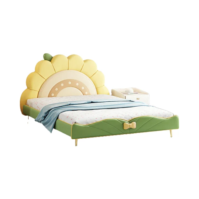 Modern Style Sunflower Children's Bed Vibrant and Comfortable for Bedroom Living Room Dining Areas