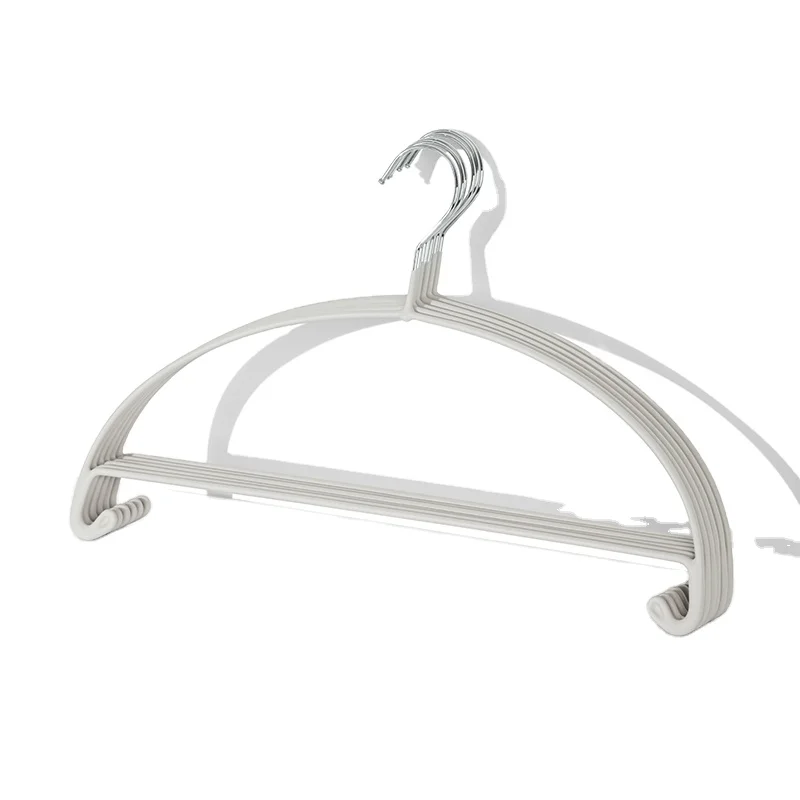 Factory Price Solely 16inches Non-slip Arc plastic pvc coated Hanger with two Lateral Hooks