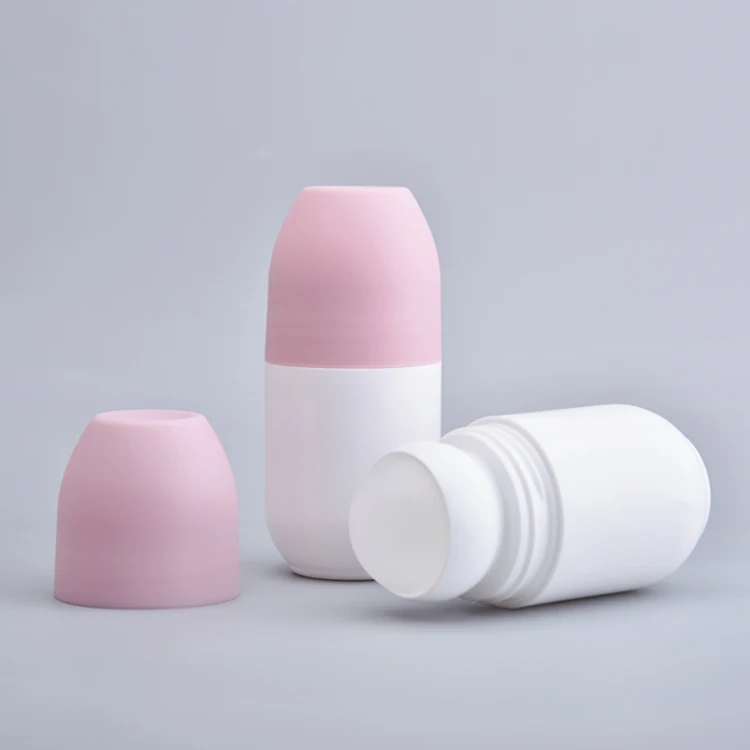 B1027A Wholesale Custom Eco Friendly 75ml Empty Plastic Deodorant Roller Ball Bottles Empty Roll on Bottle Containers