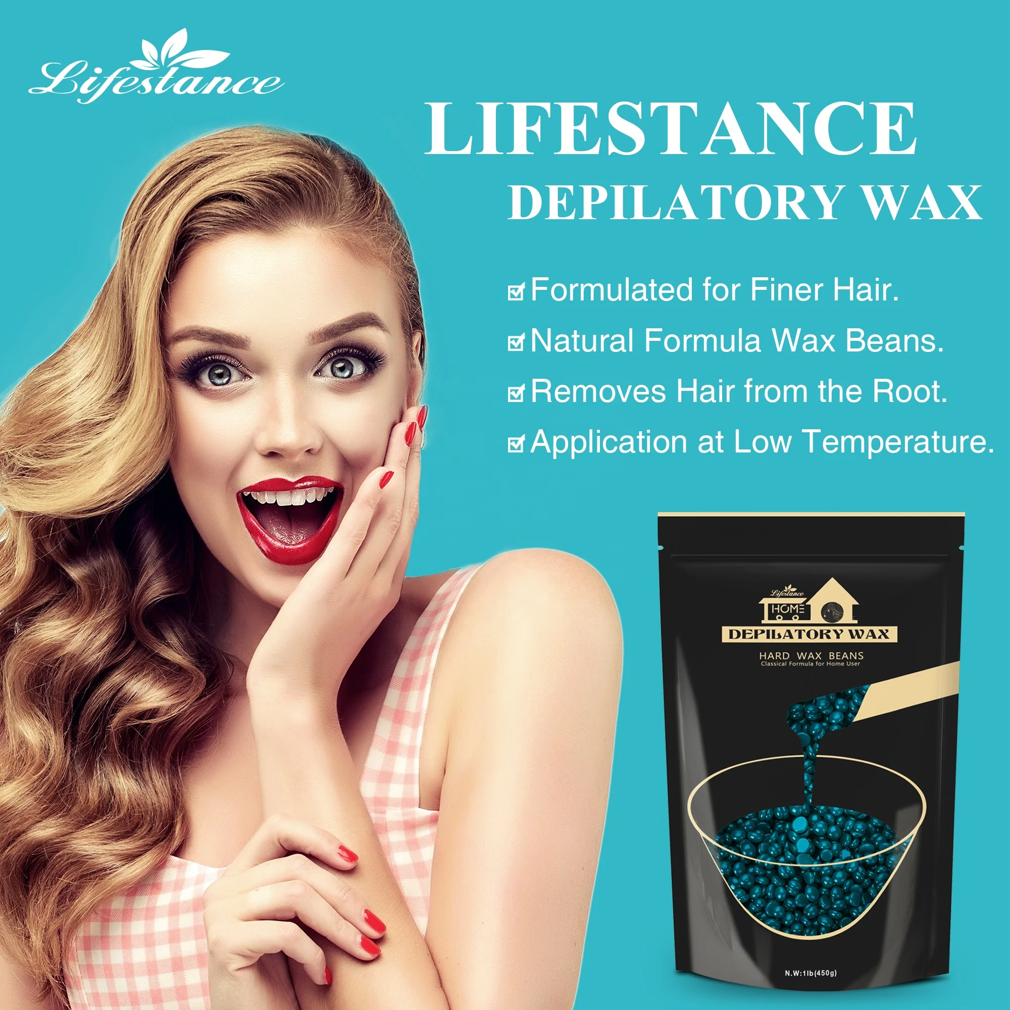 Wax Care Hard Wax Beads Hair Removal Set Natural Rosin Beeswax Anti-allergy Quick Melt 5-7 Seconds OEM/ODM Brazilian Legs Body