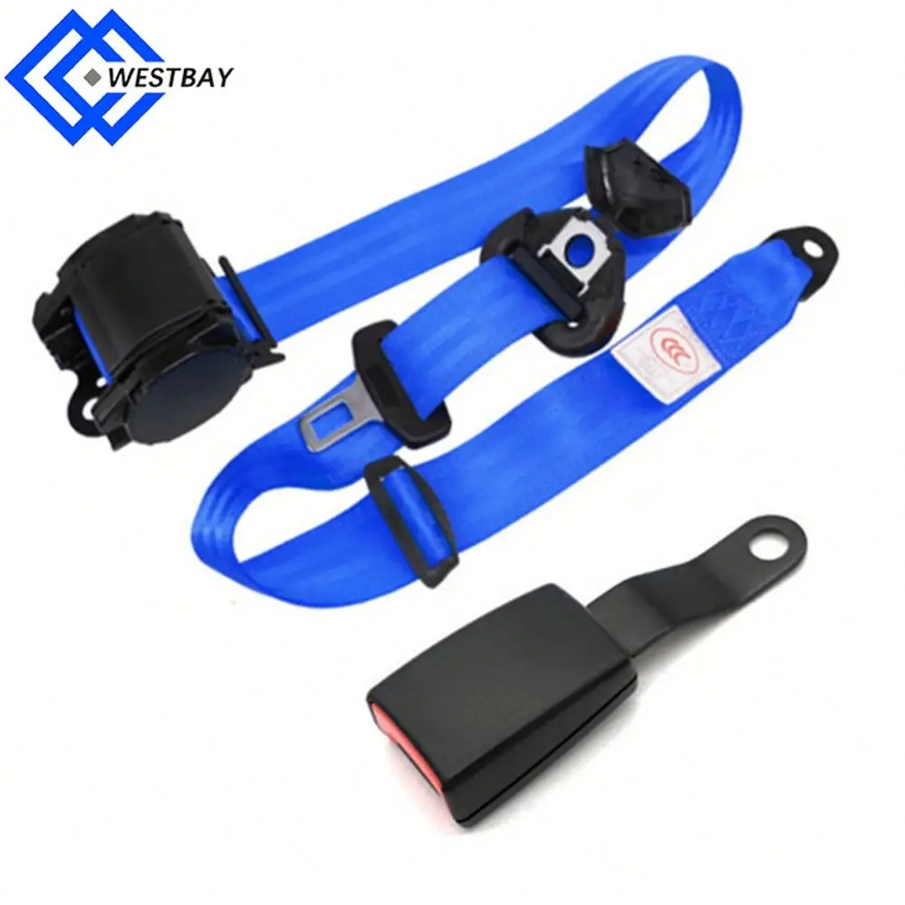Genuine Universal Safety Belt Red Webbing Car Seat Belt New Design Retractable Seat Belt