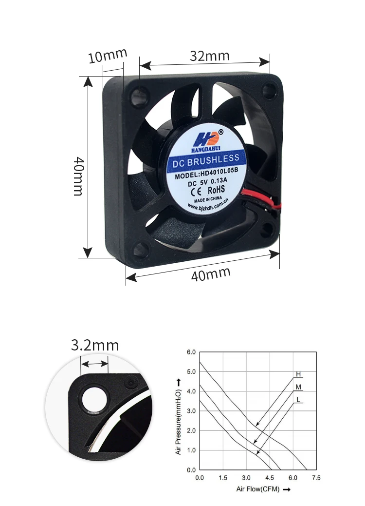 Low Noise 4010 Dc Usb Usb Cooling Fan 40mm Dc 5v Brushless Motor 4500rpm 40x40x10mm Small Dc Fans - Buy Small Dc Fans,Dc Fan 40x40x10 24v,Cooling Fan 40mm on Alibaba.com