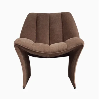 Italian Single Sofa Accent Chair Minimalist Velvet Upholstered Armchair for Bedroom Dining for Hotel Lobby Leisure Villa Living