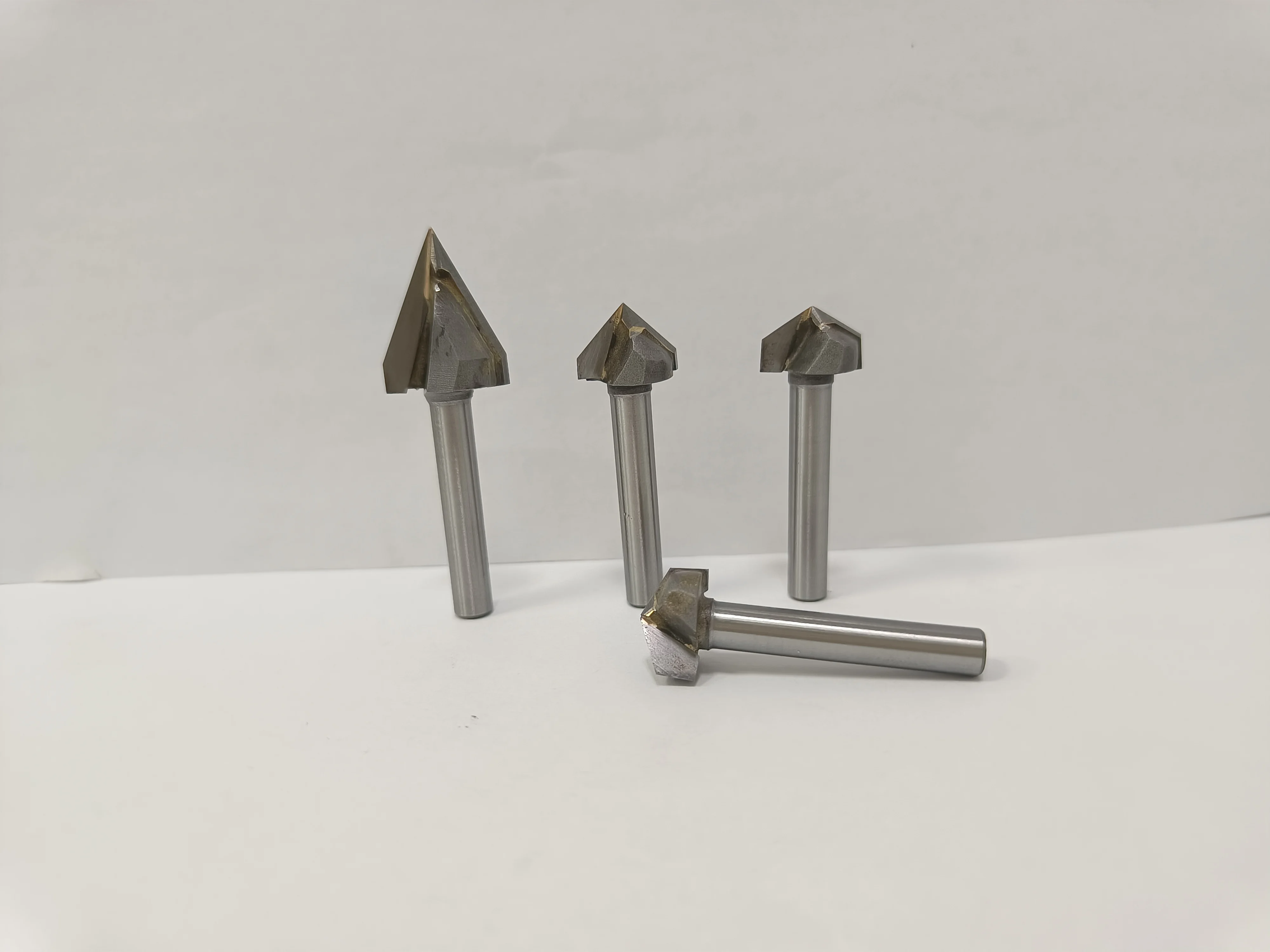 Customized ODM/OEM Solid Carbide V-Shaped Chamfer Carpentry Router Bits CNC Grooving Tools for Wood 3D Engraving