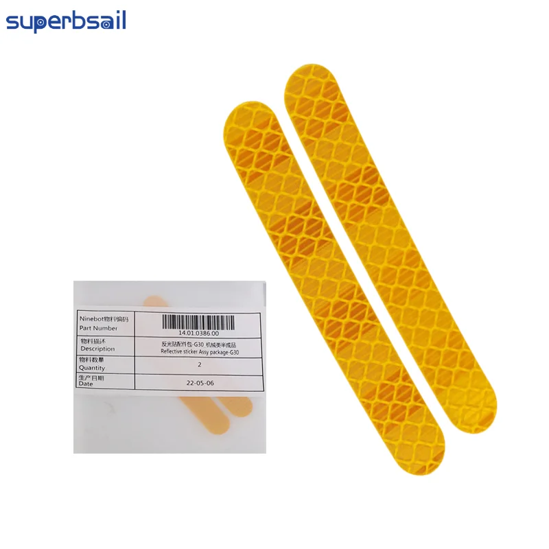 Superbsail Original Front Rear Wheel Cover Reflective Sticker for Ninebot Max G2 Electric Scooter Warning Reflective Sticker supplier