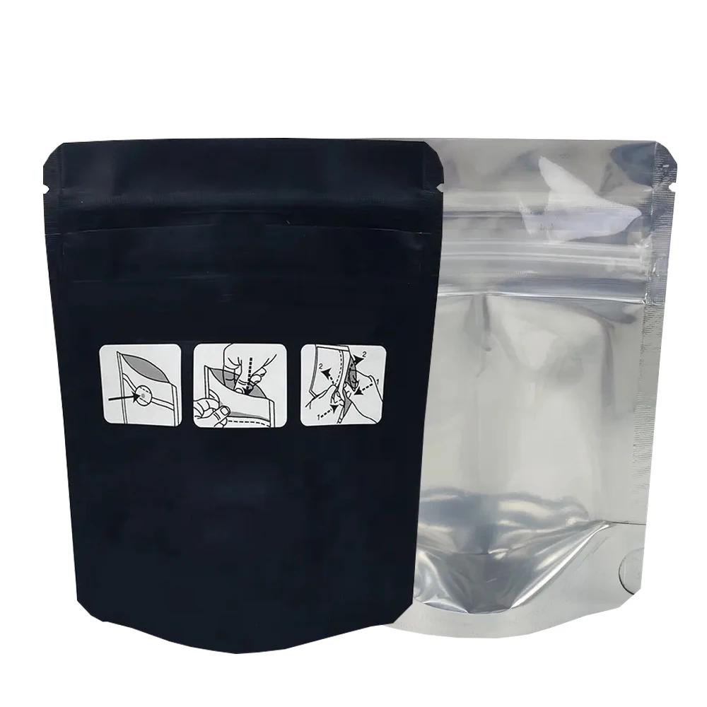 Custom Child Resistant Mylar Bags For Medical Herbal Packaging 3.5