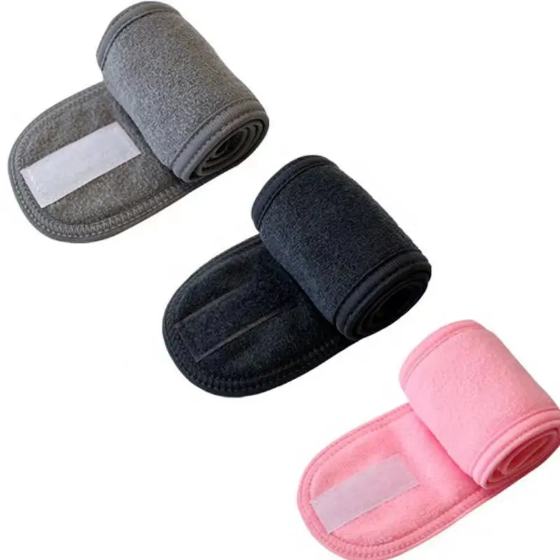 Wholesale Custom Embroidery Logo Washing Face Hair Band Microfiber Headband Makeup Shower Hair Band Spa Headbands