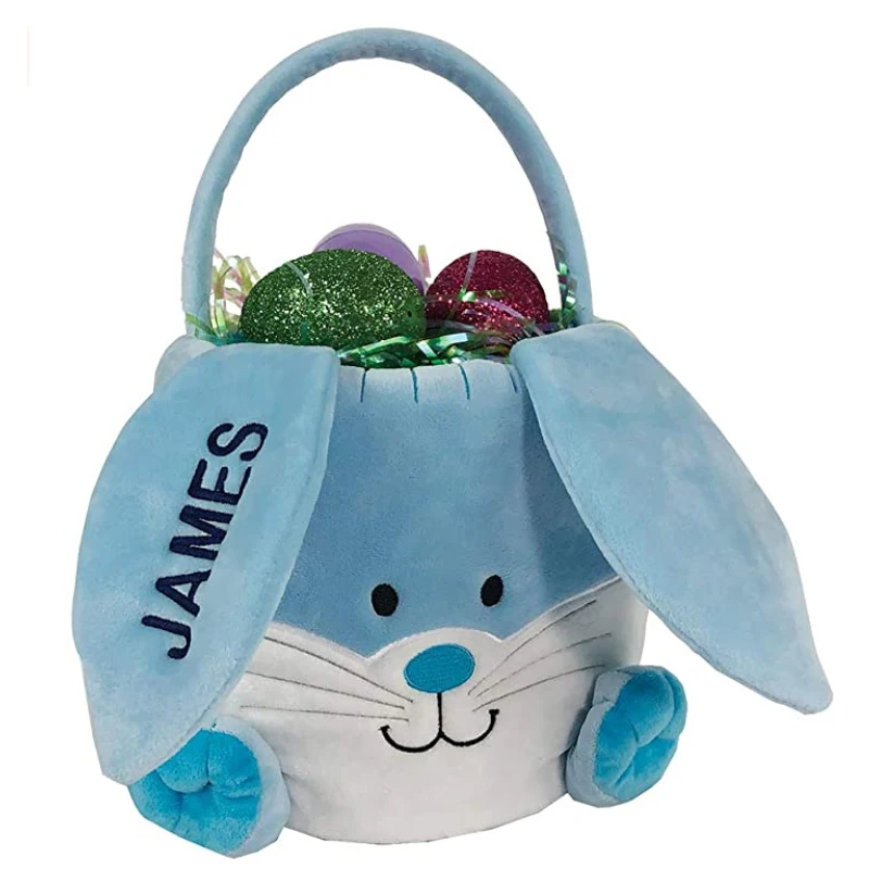 easter egg hunt tote personalized outdoor plush pink monogrammed