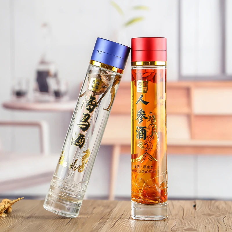 500ml 1l 2l ワイン・人参健康グラスボトル、ビール・ウィスキー用
