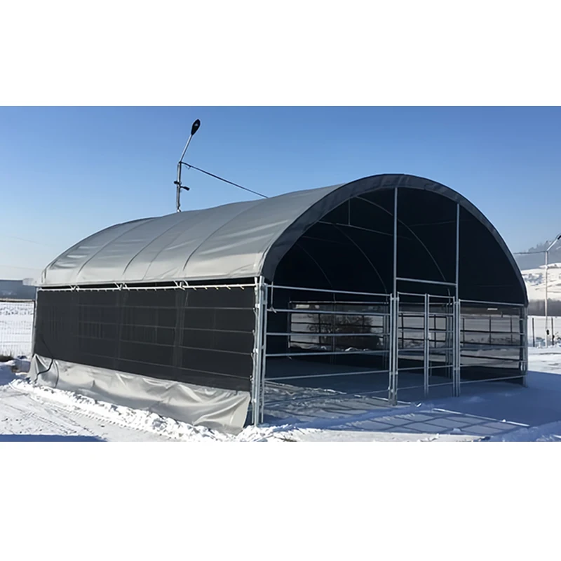 Factory Custom 10x10m Cattle Canopy Animal Livestock Tents Dome Waterproof Fabric Pvc Horse Sheep Tent Shed Shelter for Farming