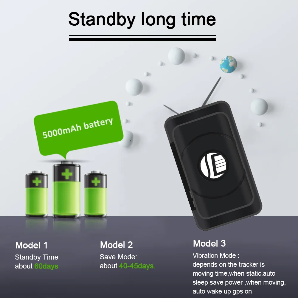 DAGPS Portable tracker Wireless Charging 5000mah Long Battery Vehicle Magnetic Gps Car tracker Locate Tracking Device for Car
