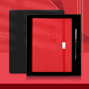 A5 Loose Leaf Notebook with Binder Customized  Logo New Notebook With Pen Gift Set