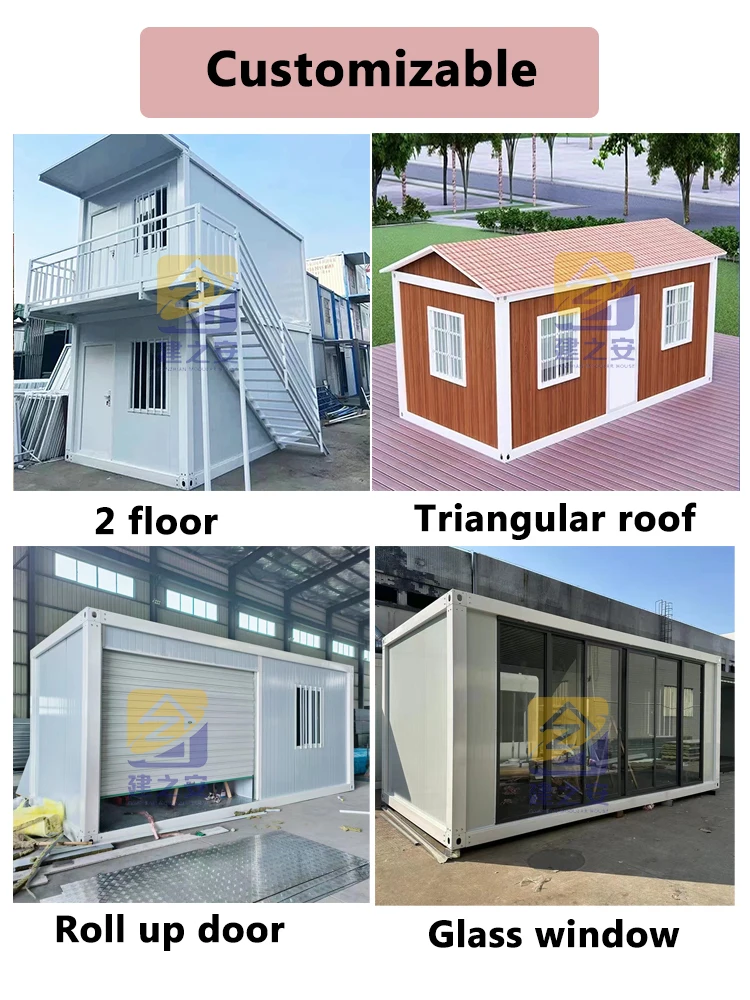 20ft Flat Pack Prefabricated Container Tiny Homes Portable Mobile ...