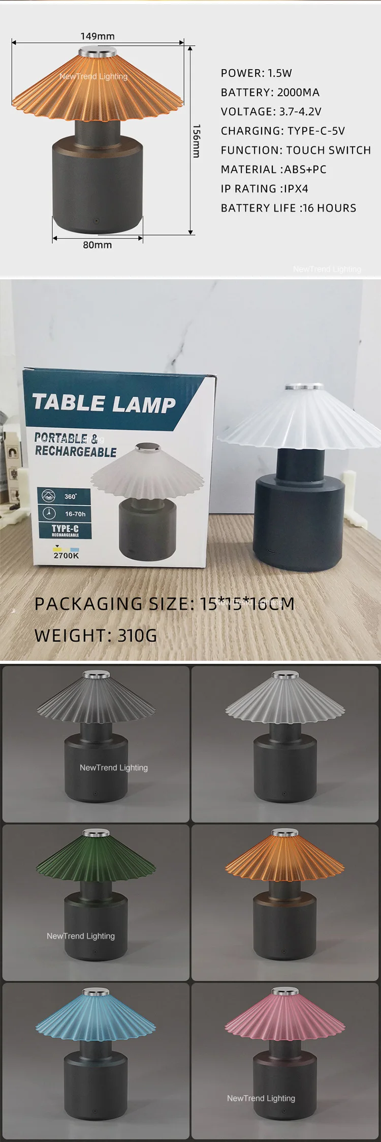 dxzp06 modern indoor decoration abs night light home bar party touch dimming led rechargeable table lamp-2