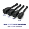 Conector Hembra Micro de 10/12/13/16 Pines (1/2-20UNF)
