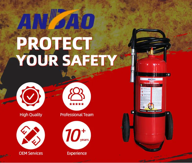 Heavy Fire Extinguisher 25kg Abc Wheeled Dry Powder Fire Extinguisher
