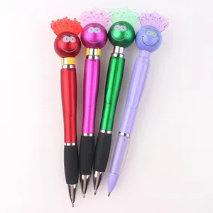 Korea Top Novelty Kawaii Cartoon New Neutral Pen With Led Engraved Logo School Supplies Stationery