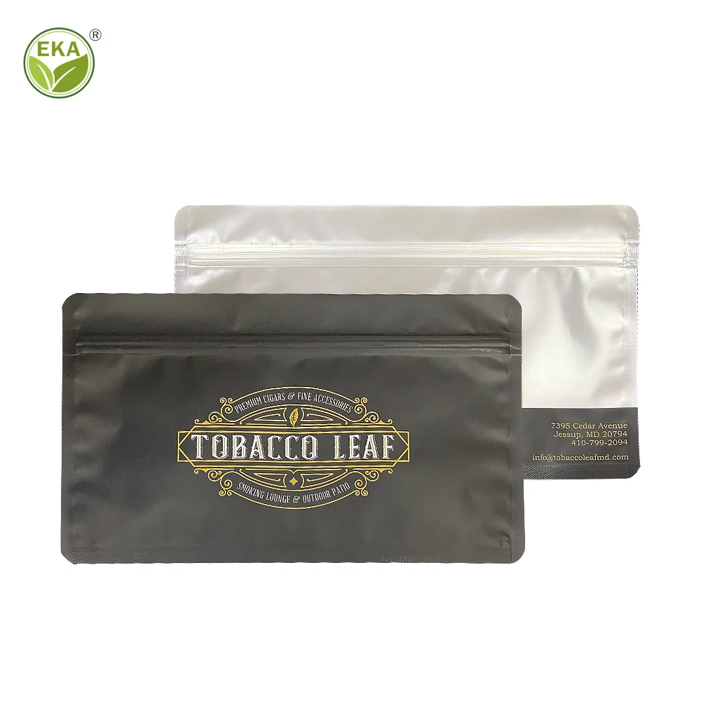 Custom Tobacco Cigars Bag Child Resistant Ziplock Tobacco Bag Pouch