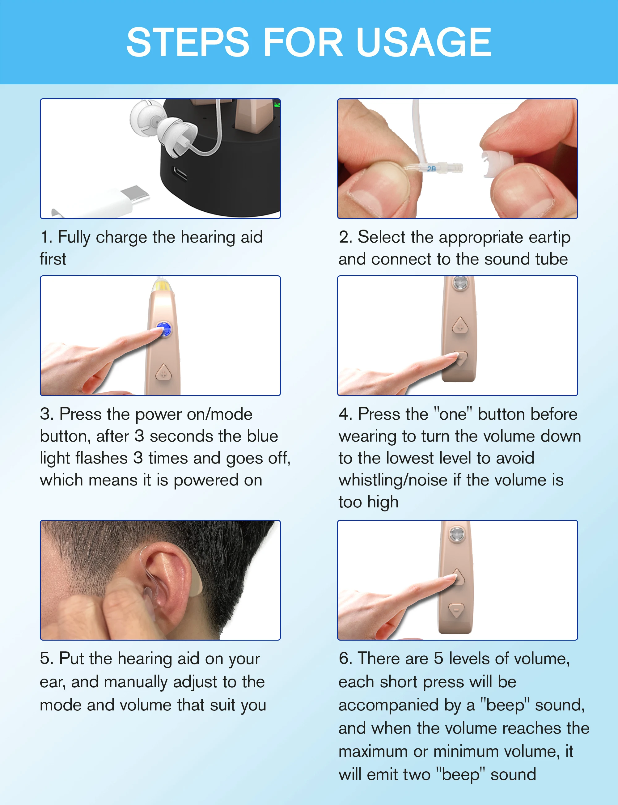 Oem/odm Bte Cheap Hearing Aid With Ce Certification Rechargeable