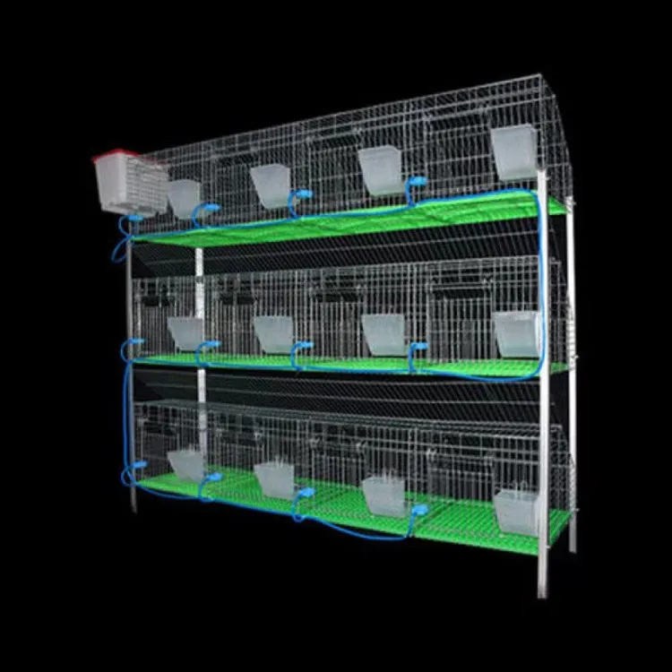 Breeding Rabbit House Attached Nest Box and Rabbit Cages New Product Provided 12 Rabbit Cages Philippines Metal Tube 1 Set