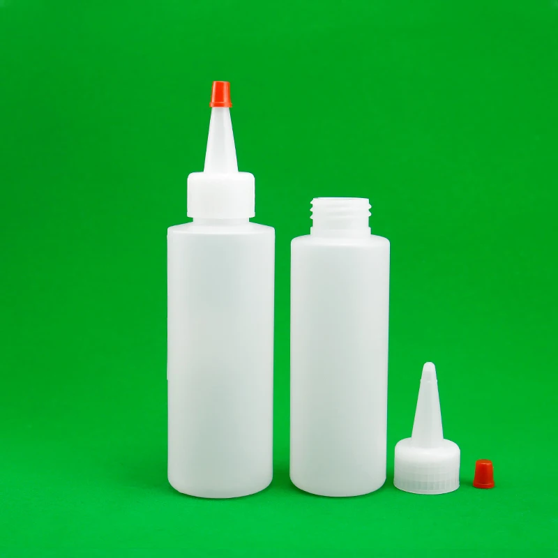 Plastic Essential Oiler Extrusion Bottle with Squeeze Needle Cap Glue Dropper for Painting