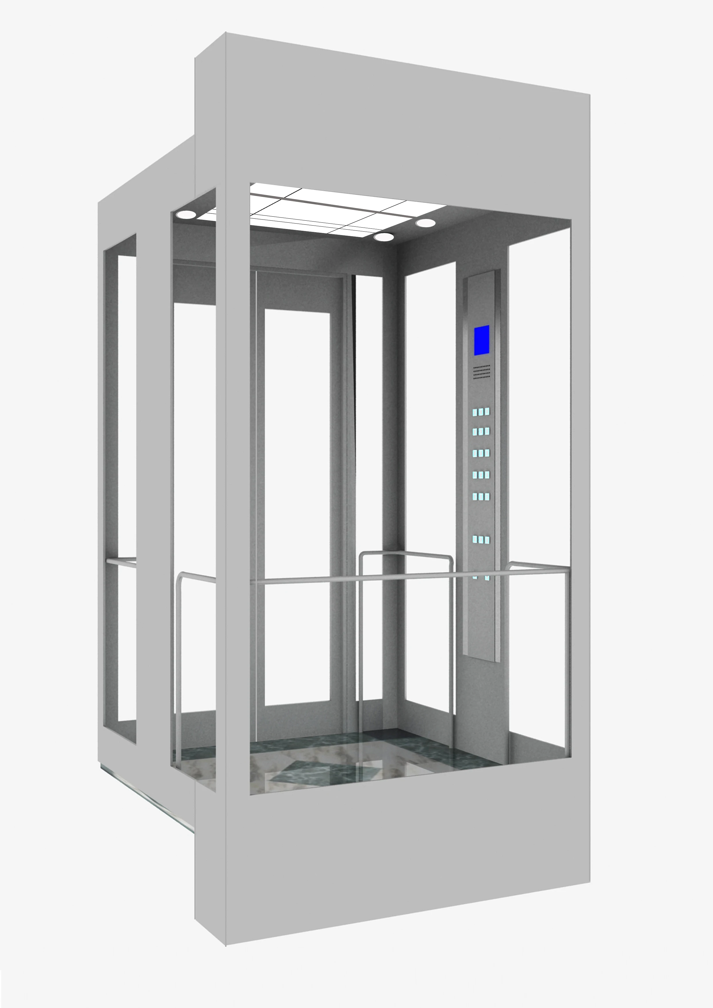 Elevator 630kg Mr Square Sightseeing Panoramic Glass Elevator Lift ...