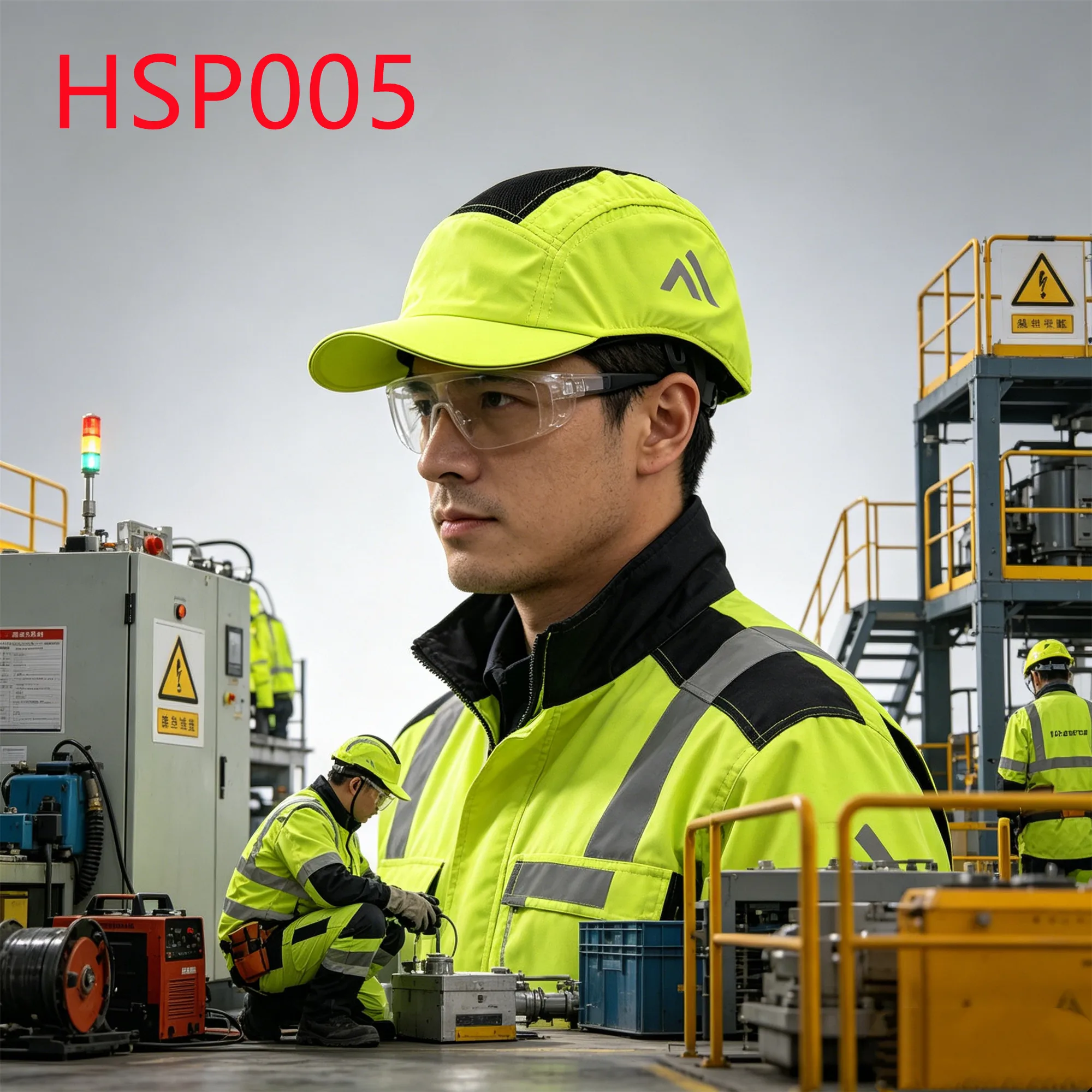 HY,low-light Conditions Smash Resistant Not Absorb Odors Safety Bump Cap Fluorescent Yellow Hard Hat for Men&Women HSP005