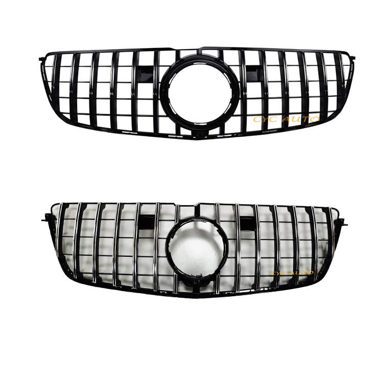 GL166 GT Grille X166 Front Bumper Replacement Grill for Mercedes Benz GL Class X166 Body Kit 2013 2015