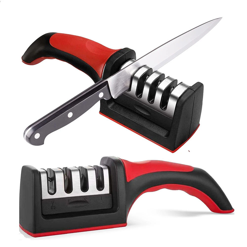 Professional Sharpening Tool Kit 4 Stage Ceramic Stone Diamond Tungsten Steel Manual Kitchen