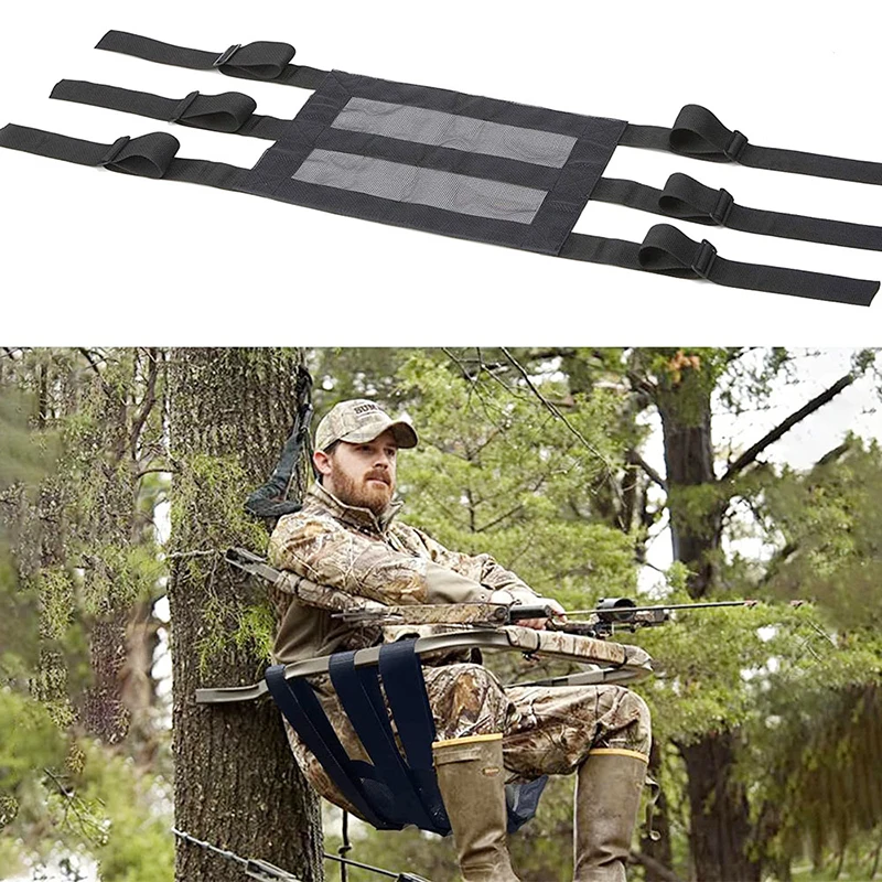 Replacement Treestand Seat Tree Stand Seat Saddle Breathable Mesh Climbing  Adjustable Treestand Seats for Hunting