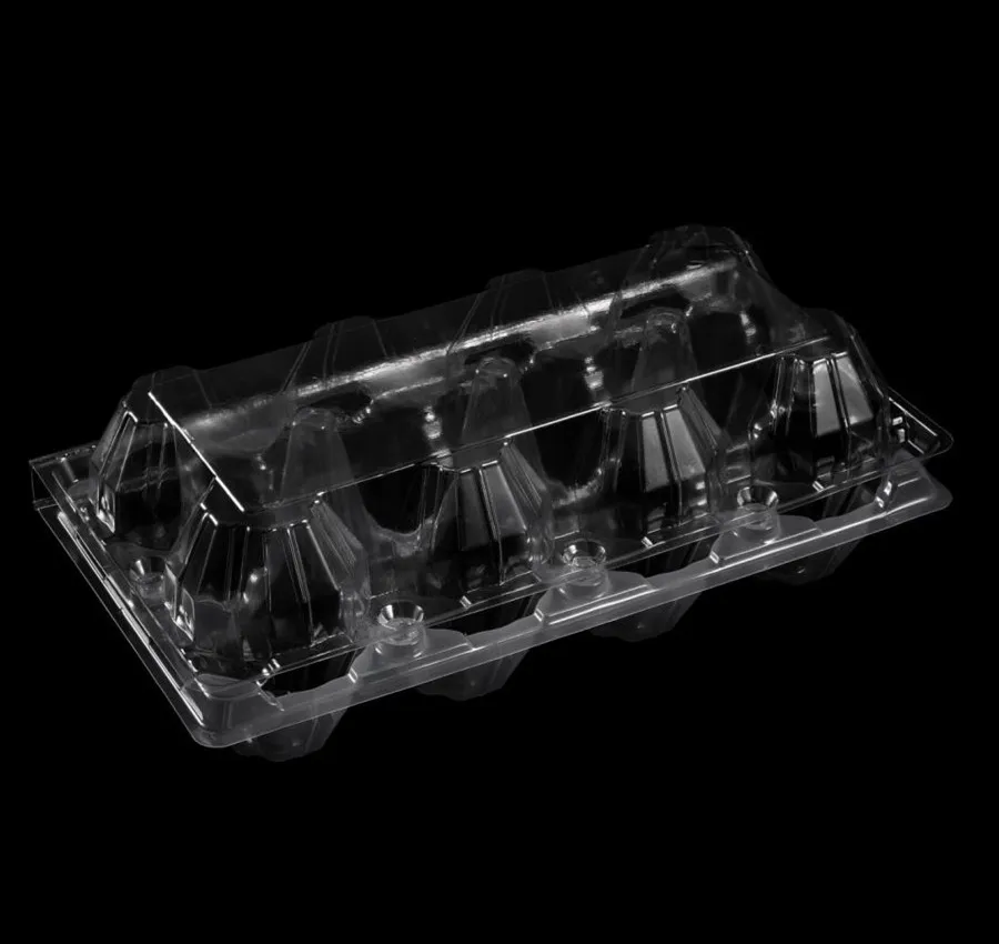8 Holes Clear Plastic Egg Tray Medium Size Clear Plastic Egg Cartons 8