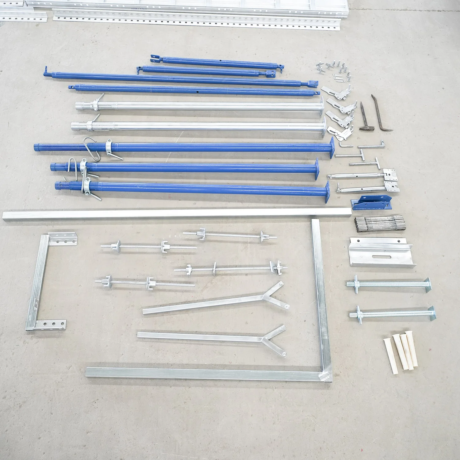 Building Scaffolding Formwork Parts Column Clamps Coil Screw Tie Rod Silver Zinc 90 mm Wing Nut Bolt Soldier Support