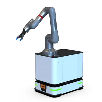 Foxtechrobot P200 Composite Mobile Cobot Arduino GPS Waypoint Unmanned Ground Vehicle UGV Robot Chassis with Robot Arm