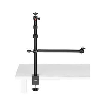 SmallRig Camera Desk Mount Table Stand with Magic Arm and 1/4" Ball Head Adjustable Light Stand for Camera for Ring Light 3992