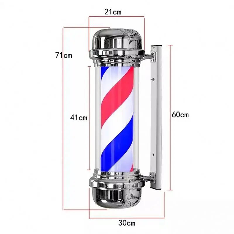 Professional Hair Salon Turn Light Hairdressing logo Light Wall Hanging Rotating Led Fashion Turn Light Barber Pole Set