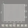 180*95cm regular white-pet retractable door rail