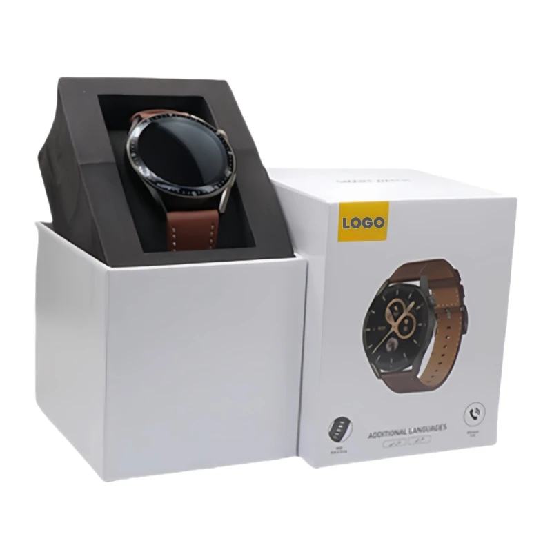 Custom White Cardboard Smartwatch Packaging Boxes with Insert for Retail Smart Watch and Wearable Device Packing