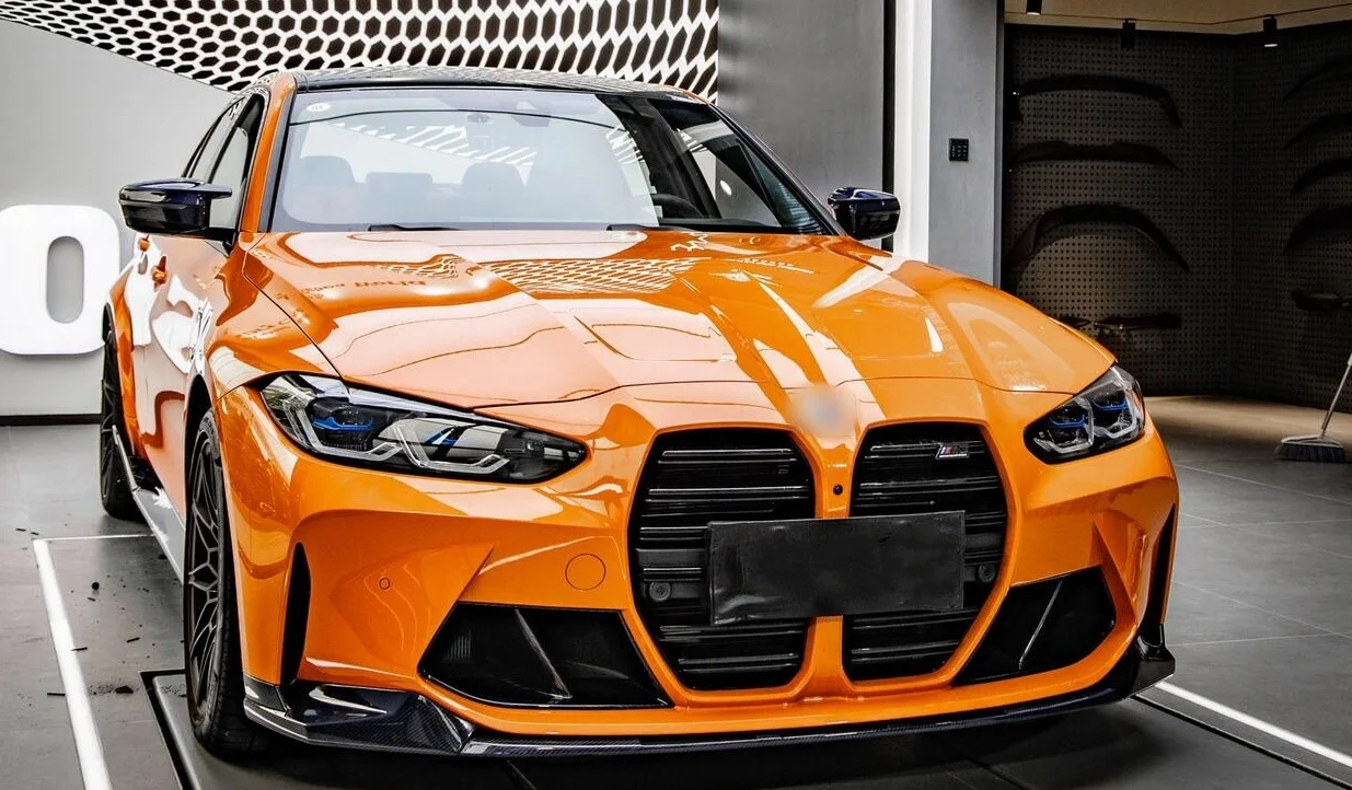 MH STYLE CARBON Fiber Front Bumper Lip Spoiler For 2021-24 BMW G80 M3