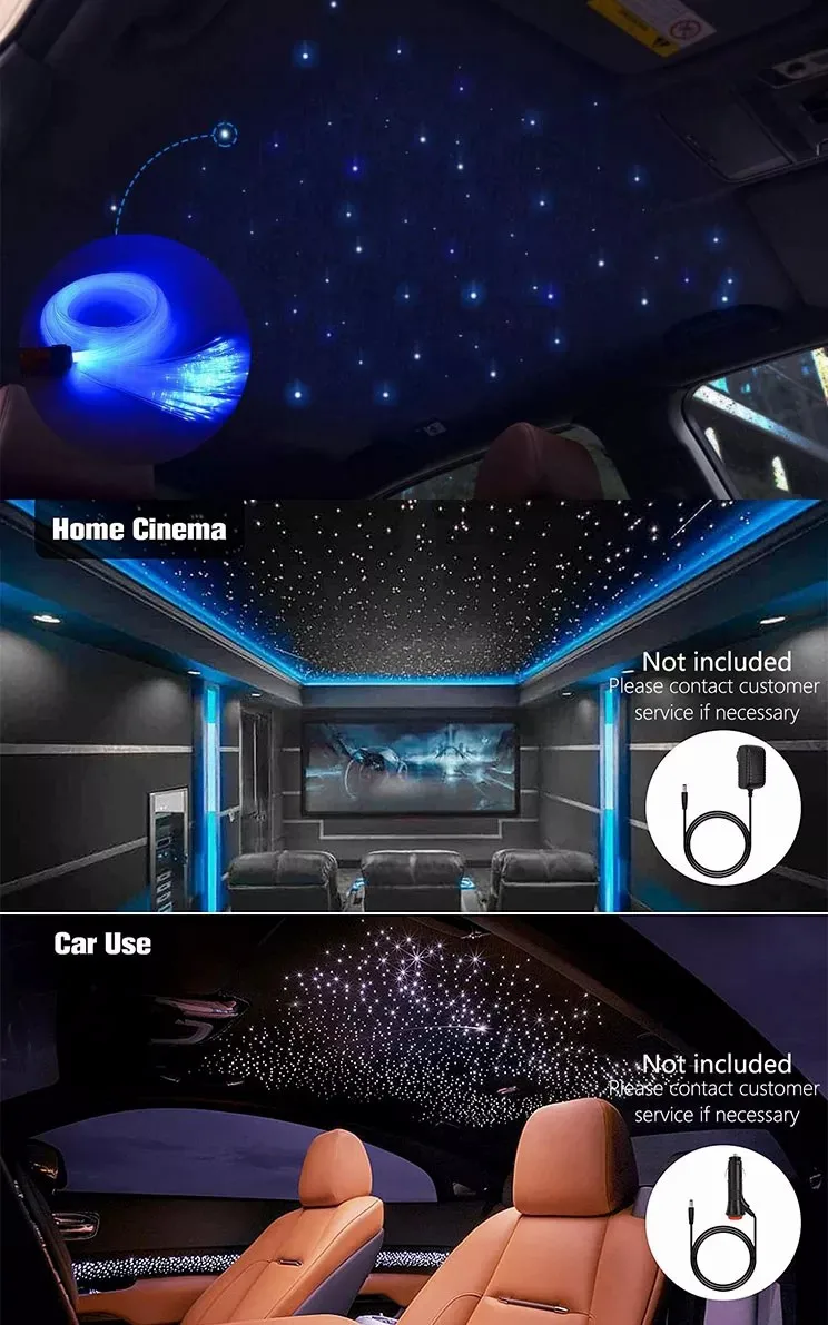 Rgb Car Interior Fiber Opticalcar Roof Top Ceiling Strip Ambient Light