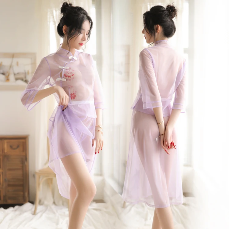 transparent cheongsam