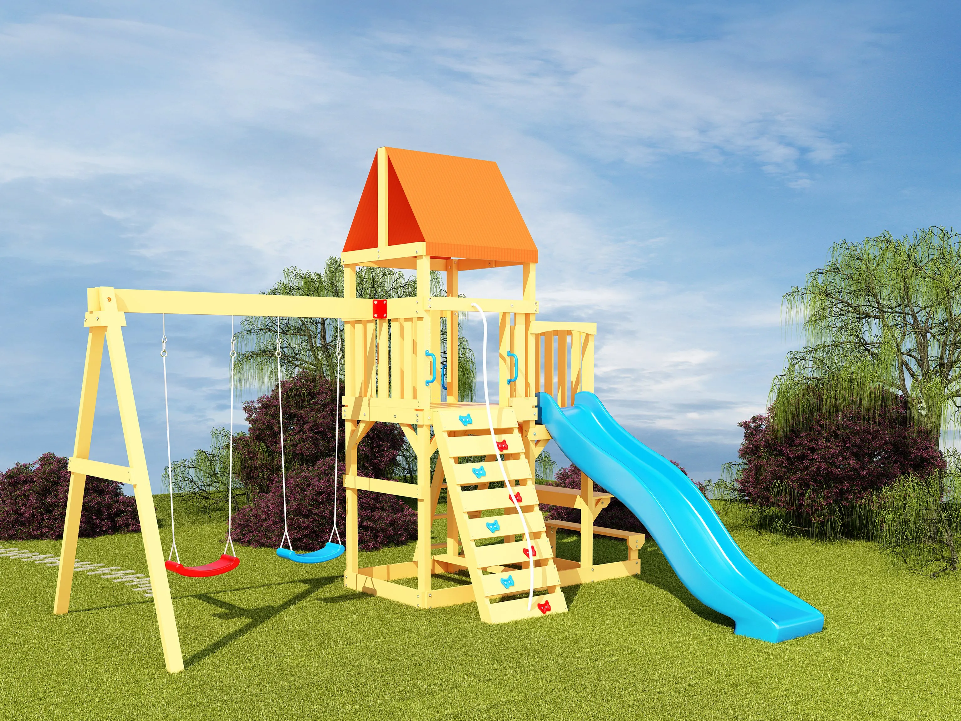 chinese cedar wood playsets