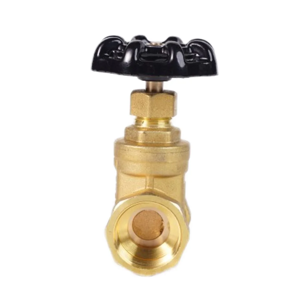 Manufacture High-Temperature Manual Brass Control Gate Valve 1/2\" & 4\" Brass with Copper Thread Ball Structure for Water Use details