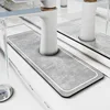 Diatomaceous earth faucet pad - light gray frame